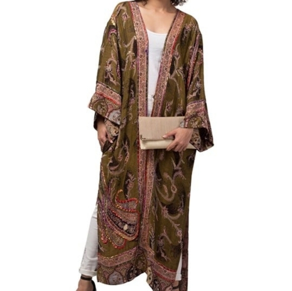 Ayka Orion Green Kimono duster - Picture 1 of 3